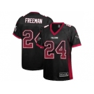 Women's Nike Atlanta Falcons #24 Devonta Freeman Black Alternate Stitched NFL Elite Drift Fashion Jersey