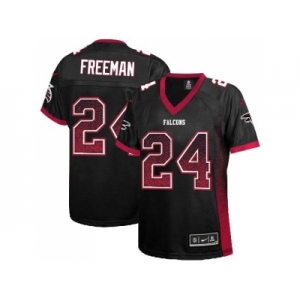 Women's Nike Atlanta Falcons #24 Devonta Freeman Black Alternate Stitched NFL Elite Drift Fashion Jersey