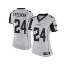 Women's Nike Atlanta Falcons #24 Devonta Freeman Gray Stitched NFL Limited Gridiron Gray II Jersey