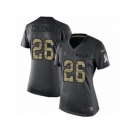 Women's Nike Atlanta Falcons #26 Tevin Coleman Limited Black 2016 Salute to Service NFL Jersey