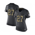 Women's Nike Atlanta Falcons #27 Damontae Kazee Limited Black 2016 Salute to Service NFL Jersey