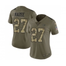 Women's Nike Atlanta Falcons #27 Damontae Kazee Limited Olive-Camo 2017 Salute to Service NFL Jersey