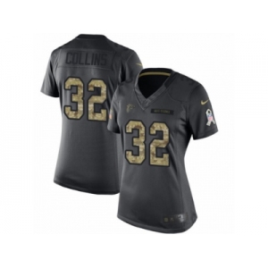 Women's Nike Atlanta Falcons #32 Jalen Collins Limited Black 2016 Salute to Service NFL Jersey