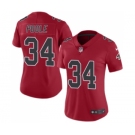 Women's Nike Atlanta Falcons #34 Brian Poole Limited Red Rush Vapor Untouchable NFL Jersey