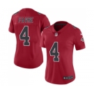 Women's Nike Atlanta Falcons #4 Brett Favre Limited Red Rush Vapor Untouchable NFL Jersey