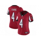 Women's Nike Atlanta Falcons #4 Brett Favre Limited Red Team Color NFL Jersey