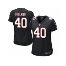 Women's Nike Atlanta Falcons #40 Derrick Coleman Limited Black Alternate NFL Jersey