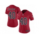 Women's Nike Atlanta Falcons #40 Derrick Coleman Limited Red Rush NFL Jersey