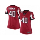 Women's Nike Atlanta Falcons #40 Derrick Coleman Limited Red Team Color NFL Jersey