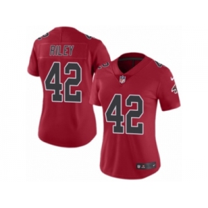 Women's Nike Atlanta Falcons #42 Duke Riley Limited Red Rush NFL Jersey