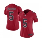 Women's Nike Atlanta Falcons #5 Matt Bosher Limited Red Rush Vapor Untouchable NFL Jersey