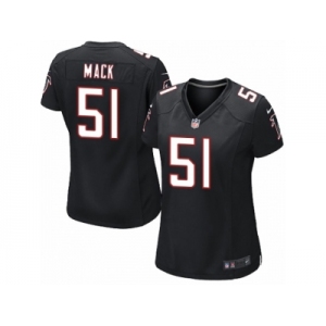 Women's Nike Atlanta Falcons #51 Alex Mack Limited Black Alternate NFL Jersey