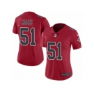 Women's Nike Atlanta Falcons #51 Alex Mack Limited Red Rush NFL Jersey