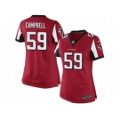 Women's Nike Atlanta Falcons #59 De'Vondre Campbell Limited Red Team Color NFL Jersey