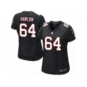 Women's Nike Atlanta Falcons #64 Sean Harlow Limited Black Alternate NFL Jersey