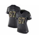 Women's Nike Atlanta Falcons #67 Andy Levitre Limited Black 2016 Salute to Service NFL Jersey