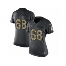 Women's Nike Atlanta Falcons #68 Mike Person Limited Black 2016 Salute to Service NFL Jersey