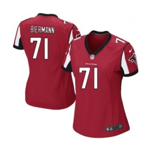 Women's Nike Atlanta Falcons #71 Kroy Biermann Game Red Team Color NFL Jersey