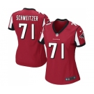 Women's Nike Atlanta Falcons #71 Wes Schweitzer Game Red Team Color NFL Jersey