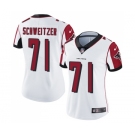 Women's Nike Atlanta Falcons #71 Wes Schweitzer White Vapor Untouchable Limited Player NFL Jersey