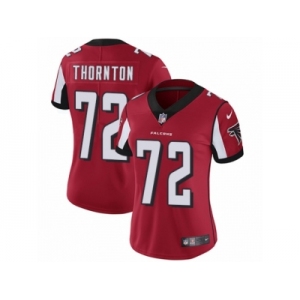 Women's Nike Atlanta Falcons #72 Hugh Thornton Vapor Untouchable Limited Red Team Color NFL Jersey