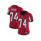 Women's Nike Atlanta Falcons #74 Tani Tupou Red Team Color Vapor Untouchable Limited Player NFL Jersey