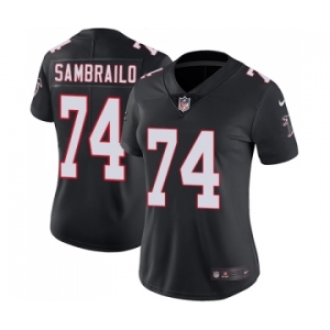 Women's Nike Atlanta Falcons #74 Ty Sambrailo Black Alternate Vapor Untouchable Limited Player NFL Jersey