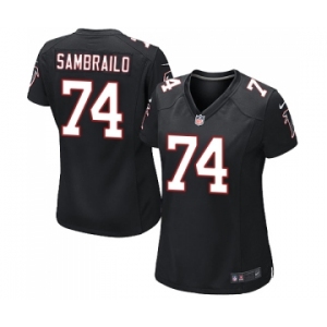 Women's Nike Atlanta Falcons #74 Ty Sambrailo Game Black Alternate NFL Jersey