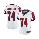 Women's Nike Atlanta Falcons #74 Ty Sambrailo White Vapor Untouchable Limited Player NFL Jersey