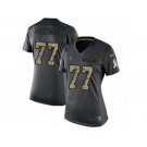 Women's Nike Atlanta Falcons #77 Ra'Shede Hageman Limited Black 2016 Salute to Service NFL Jersey