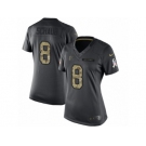 Women's Nike Atlanta Falcons #8 Matt Schaub Limited Black 2016 Salute to Service NFL Jersey