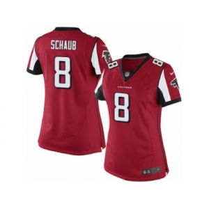 Women's Nike Atlanta Falcons #8 Matt Schaub Limited Red Team Color NFL Jersey