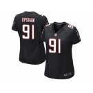 Women's Nike Atlanta Falcons #91 Courtney Upshaw Limited Black Alternate NFL Jersey