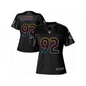 Women's Nike Atlanta Falcons #92 Dontari Poe Game Black Fashion NFL Jersey