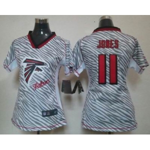 nike women nfl jerseys atlanta falcons #11 jones [fem fan zebra]