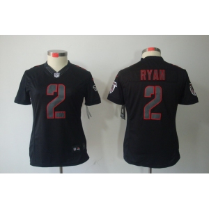 nike women nfl jerseys atlanta falcons #2 matt ryan black[nike impact limited]