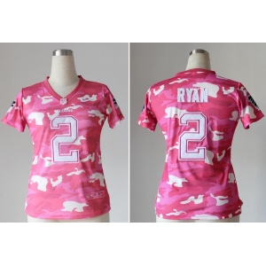 nike women nfl jerseys atlanta falcons #2 matt ryan pink[fashion camo]