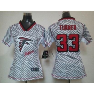 nike women nfl jerseys atlanta falcons #33 michael turner [fem fan zebra]