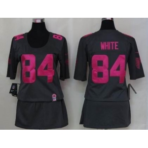 nike women nfl jerseys atlanta falcons #84 white dk.grey[breast cancer awareness]