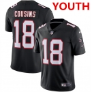 Youth Atlanta Falcons #18 Kirk Cousins Black Vapor Untouchable Limited Stitched Jersey