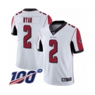 Youth Atlanta Falcons #2 Matt Ryan White Vapor Untouchable Limited Player 100th Season Football Jersey