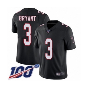 Youth Atlanta Falcons #3 Matt Bryant Black Alternate Vapor Untouchable Limited Player 100th Season Football Jersey