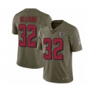 Youth Atlanta Falcons #32 Qadree Ollison Limited Olive 2017 Salute to Service Football Jersey