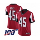 Youth Atlanta Falcons #45 Deion Jones Red Team Color Vapor Untouchable Limited Player 100th Season Football Jersey