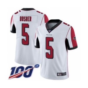 Youth Atlanta Falcons #5 Matt Bosher White Vapor Untouchable Limited Player 100th Season Football Jersey