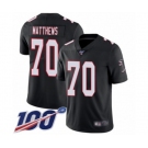 Youth Atlanta Falcons #70 Jake Matthews Black Alternate Vapor Untouchable Limited Player 100th Season Football Jersey