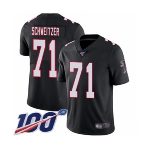 Youth Atlanta Falcons #71 Wes Schweitzer Black Alternate Vapor Untouchable Limited Player 100th Season Football Jersey