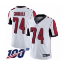 Youth Atlanta Falcons #74 Ty Sambrailo White Vapor Untouchable Limited Player 100th Season Football Jersey