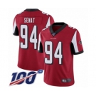 Youth Atlanta Falcons #94 Deadrin Senat Red Team Color Vapor Untouchable Limited Player 100th Season Football Jersey