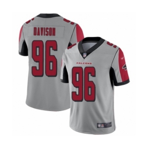 Youth Atlanta Falcons #96 Tyeler Davison Limited Silver Inverted Legend Football Jersey